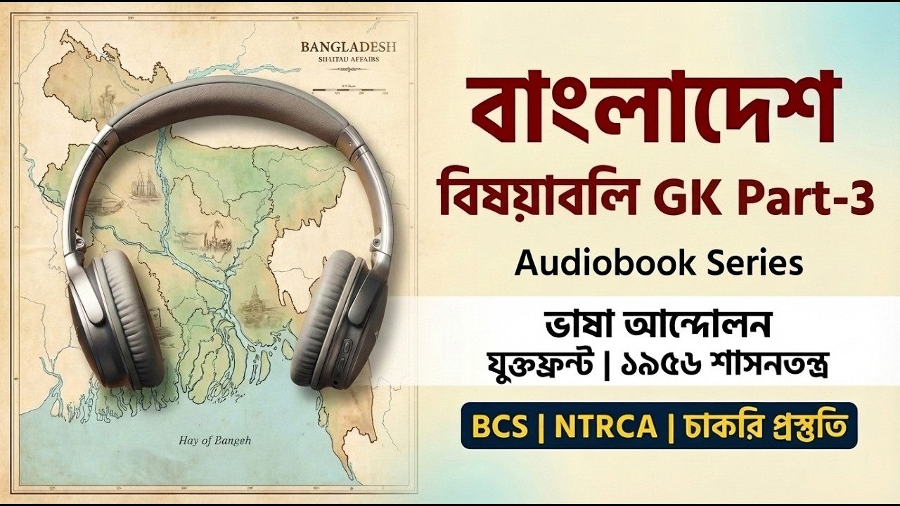 বাংলাদেশ বিষয়াবলি GK Part-3 | ভাষা আন্দোলন, যুক্তফ্রন্ট ও ১৯৫৬ শাসনতন্ত্র | Audiobook | BCS