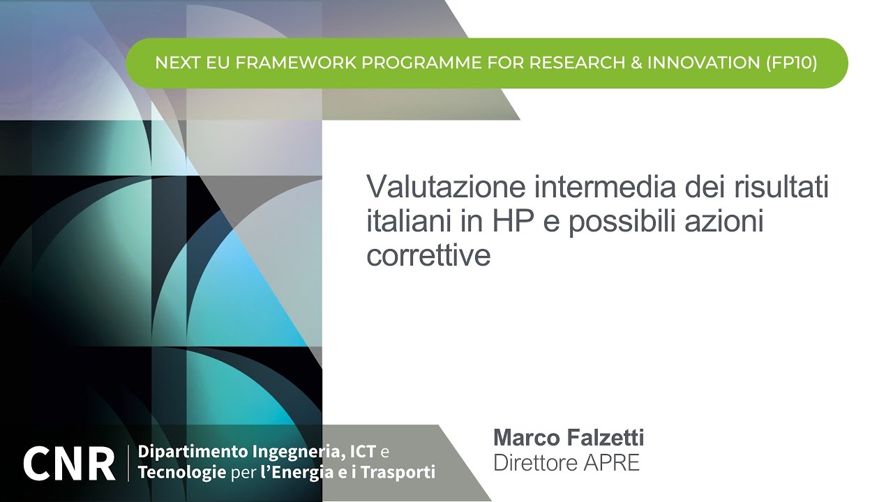Valutazione intermedia dei risultati italiani in HP e possibili azioni correttive