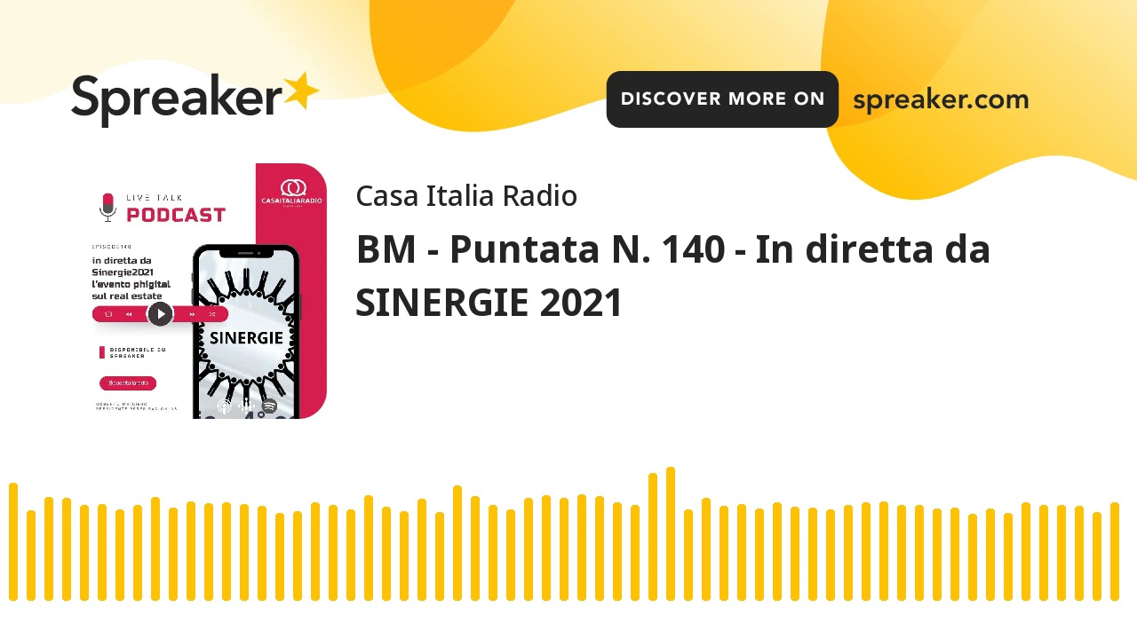 BM - Puntata N. 140 - In diretta da SINERGIE 2021