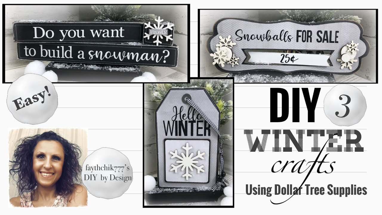 DIY Easy Dollar Tree Winter Crafts | DIY Winter Crafts | DIY Easy Winter Crafts