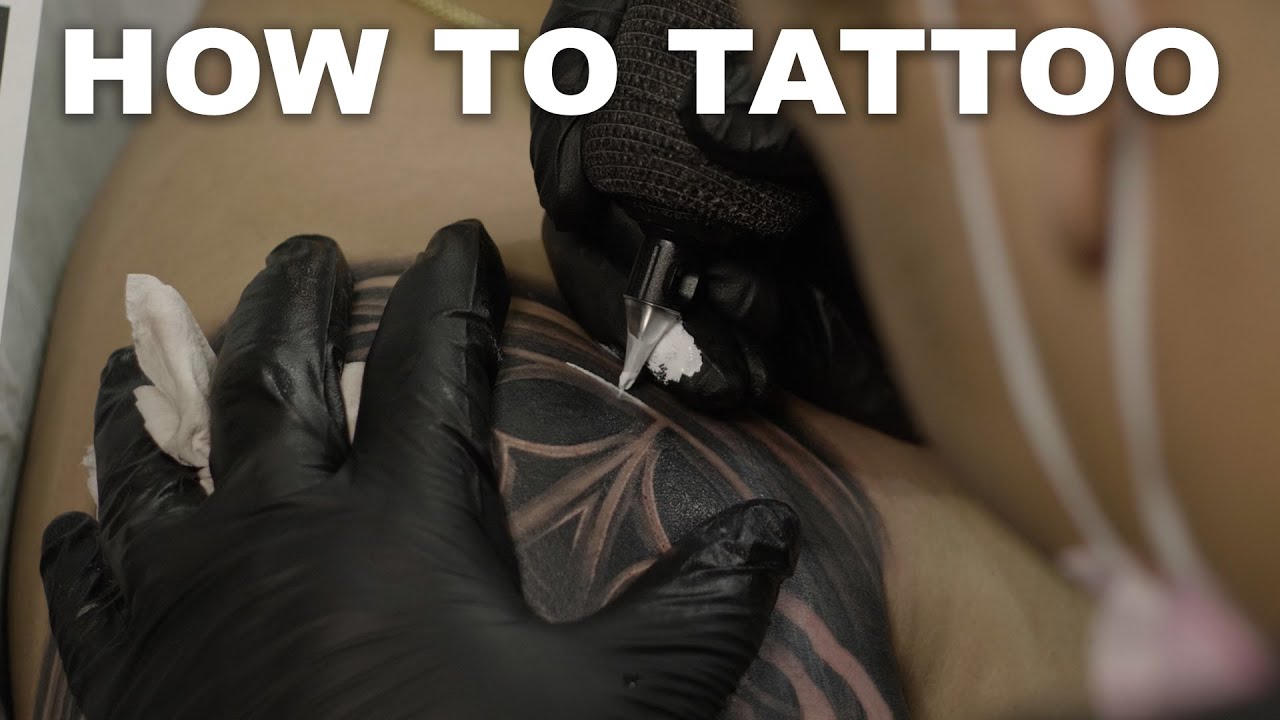 HOW TO TATTOO: black and grey background