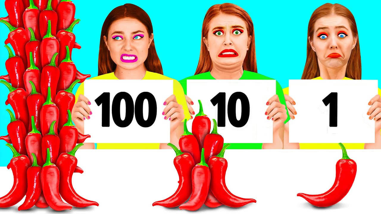 تحدي 100 طبقة من الطعام | حرب المطبخ المضحكة TeenTeam Challenge