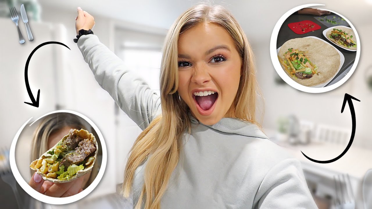 Making BURGER BURRITOS! (cook with me, clean with me + making tiktoks)