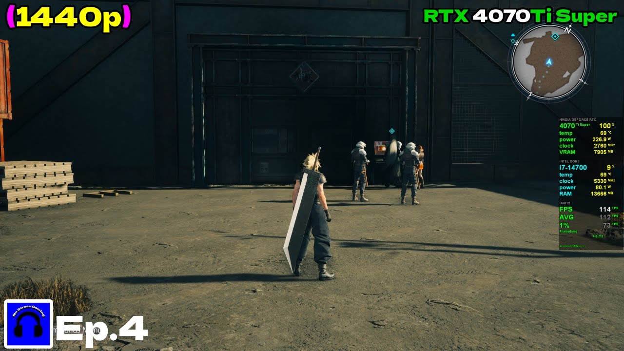 Final Fantasy 7 Rebirth (PC) Gameplay (with Benchmark) (1440p) (2025) - RTX 4070 Ti Super Ep.4