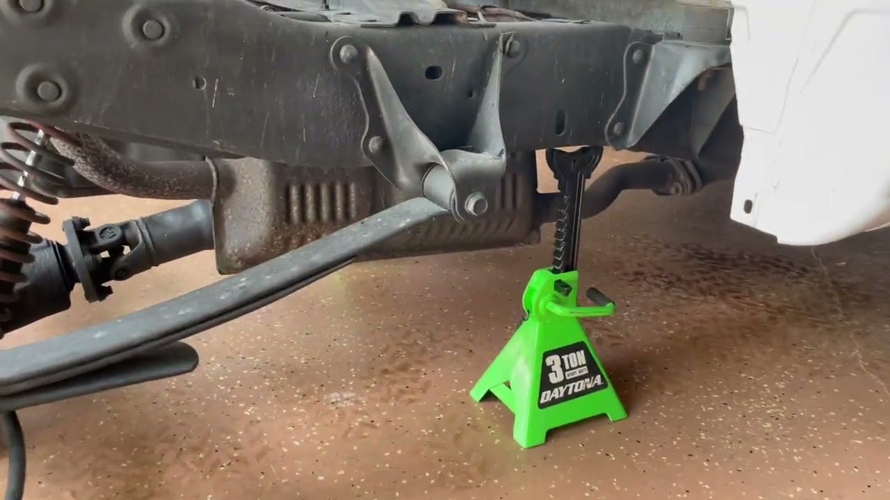 How to position jack and stands for rear drop shackles 1995 Ranger