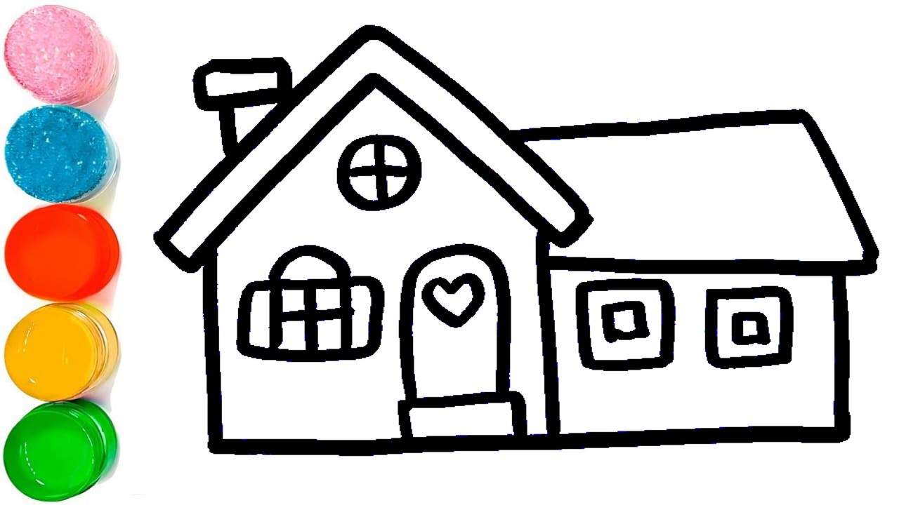 How to draw a house || house drawing easy || ghar ka drawing kaise banate hai #housedrawing