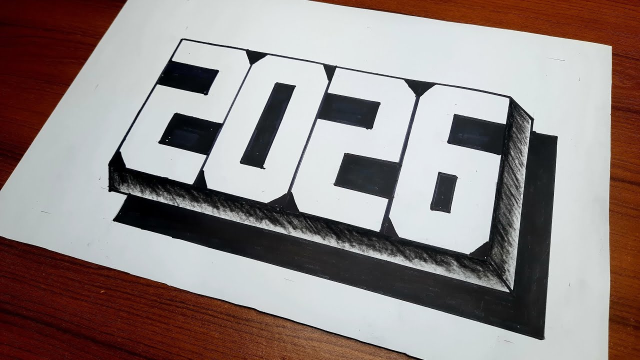 Amazing 2026 3D Art Drawing  #2026drawing #rajenart 