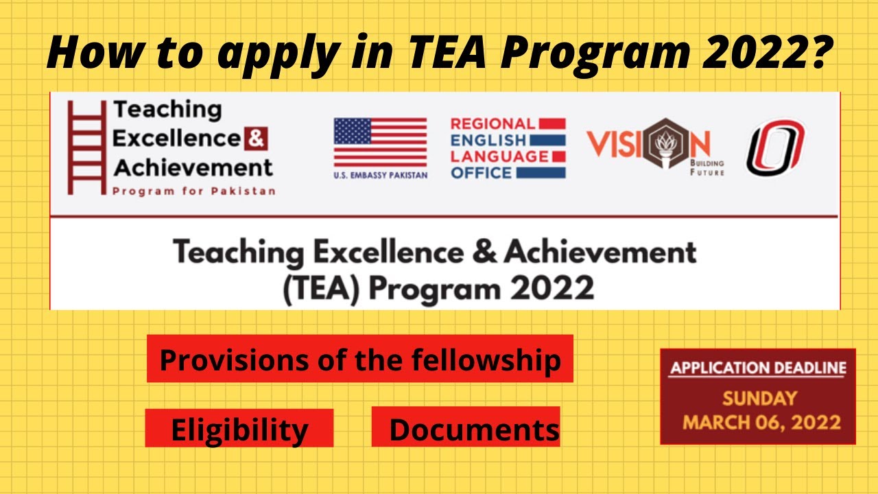 TEA Pakistan Program🇺🇲 2022| Teaching Excellence and Achievement | How to apply in TEA Program ||