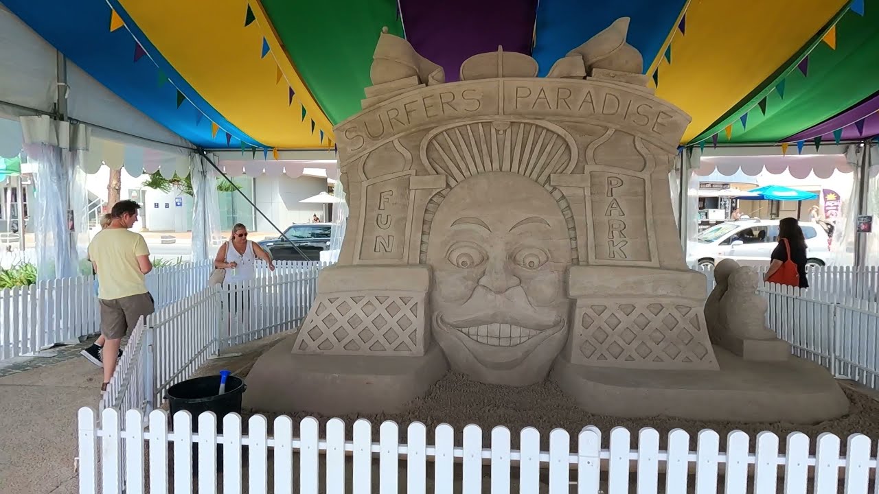 Beyond the Sand 2021 - Gold Coast, Australia.  Sand Sculptures In Surfers Paradise