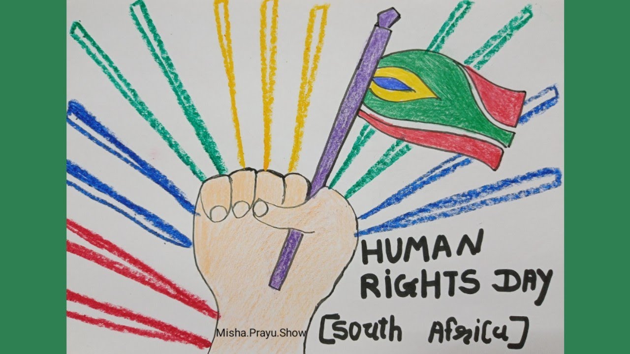Human Rights Day 2021 in South Africa | Human Rights Day Poster Drawing | Human Rights Drawing easy