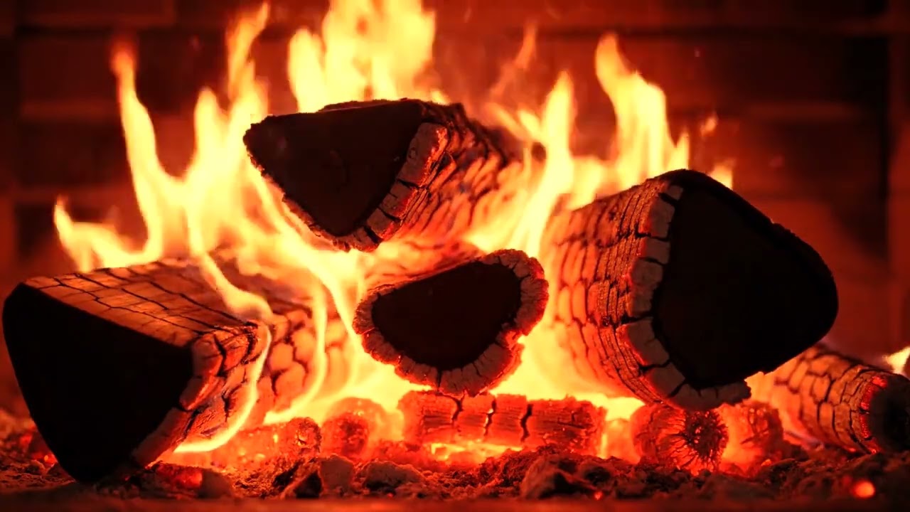 Study With Fireplace 🔥 10 Hours Crackling Fire Background