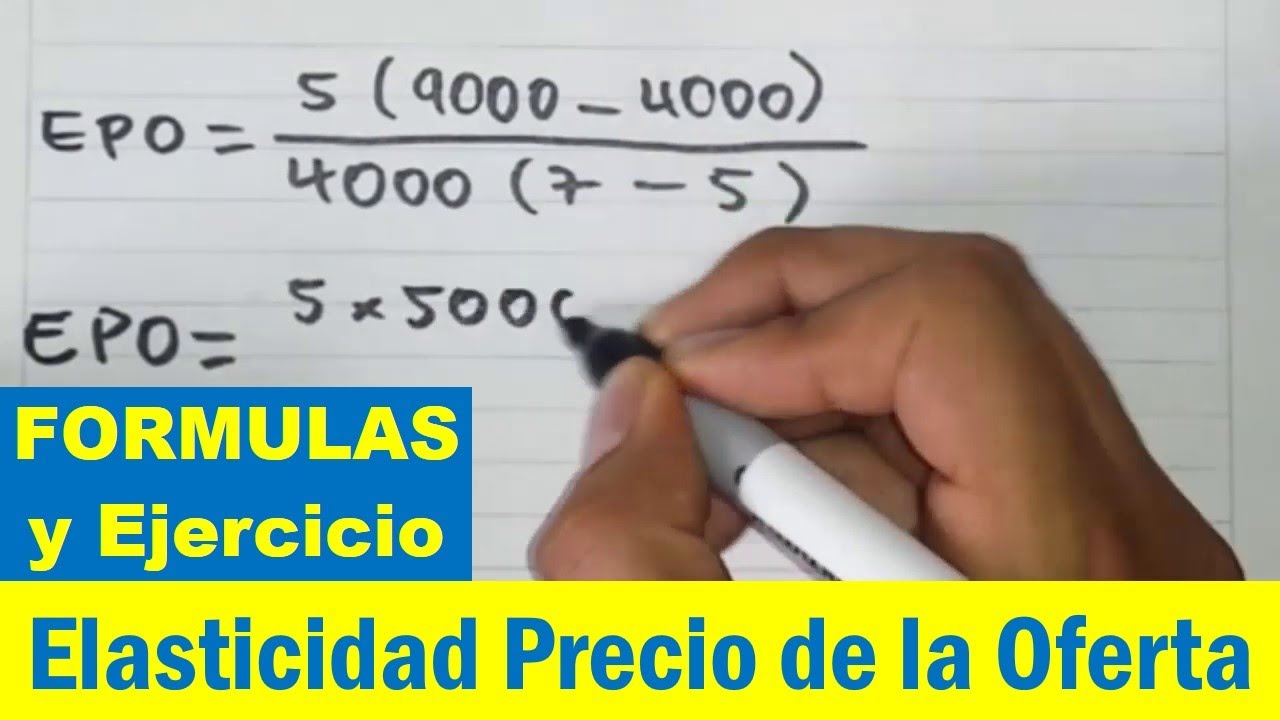 Elasticidad Precio de la Oferta (EPO) EJERCICIO PASO A PASO (Economía)