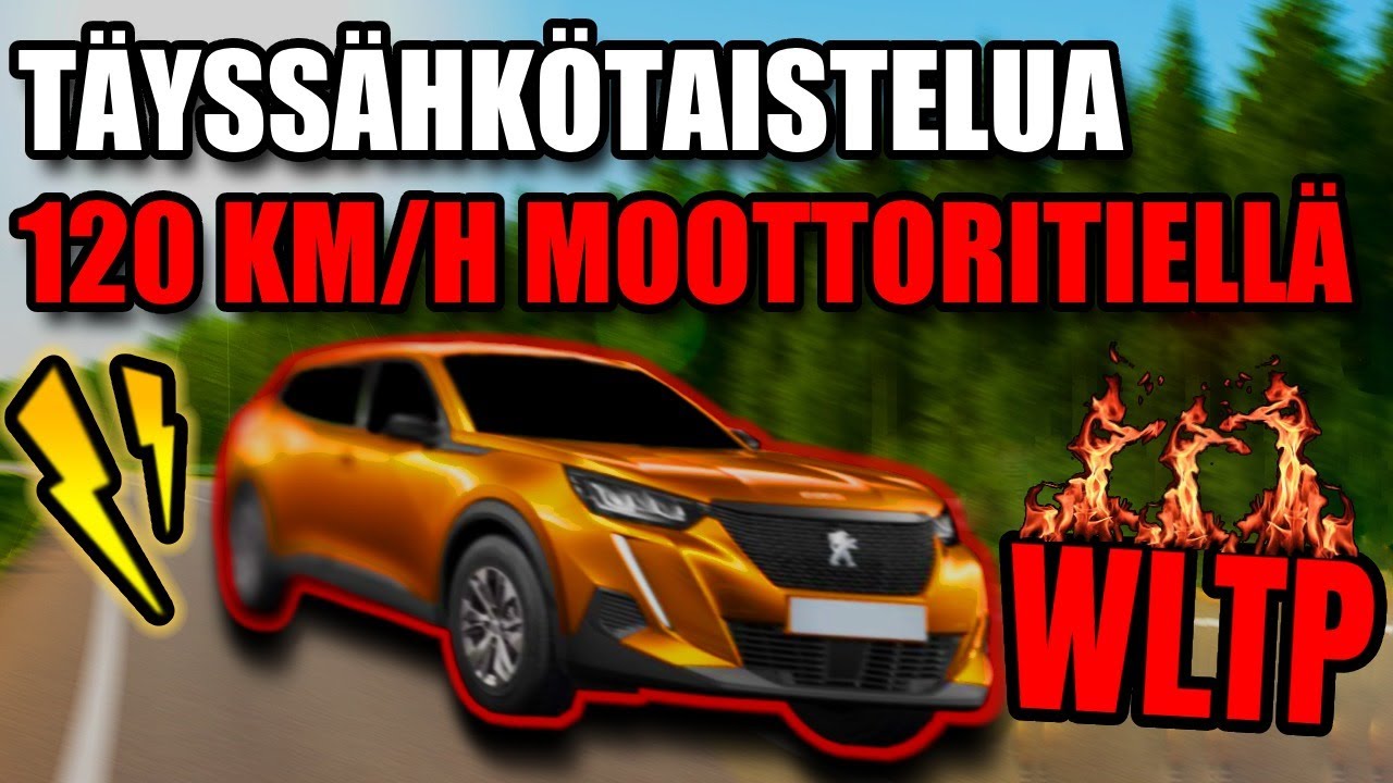 Sähköpösöllä (e-2008) 120 kmh motarilla -  rangeahdistus pahimmillaan