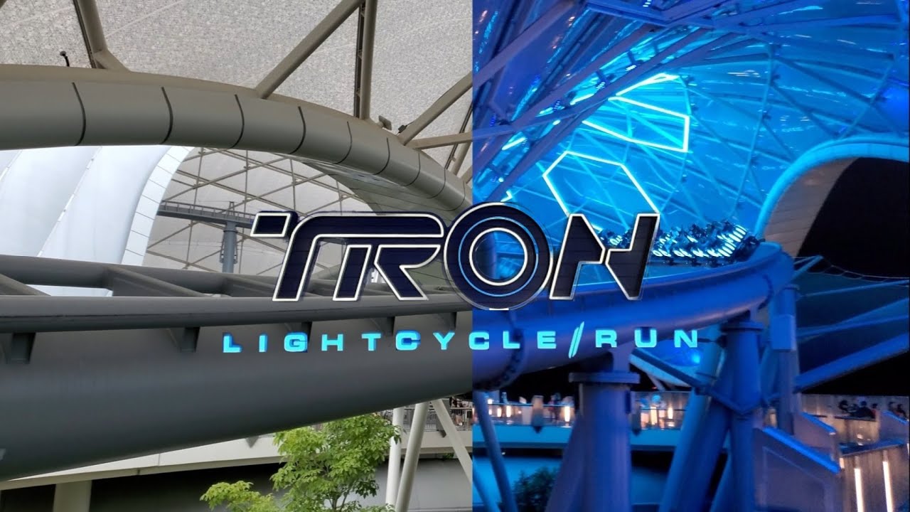 TRON Lightcycle Run At Night (Off Ride Multi-angle) - 4K - Walt Disney World