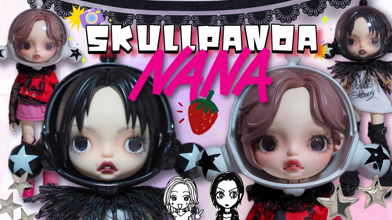 Unbox POP MART 🎀 SKULLPANDA x Nana Komatsu x Nana Osaki  🩷 Action Figure 