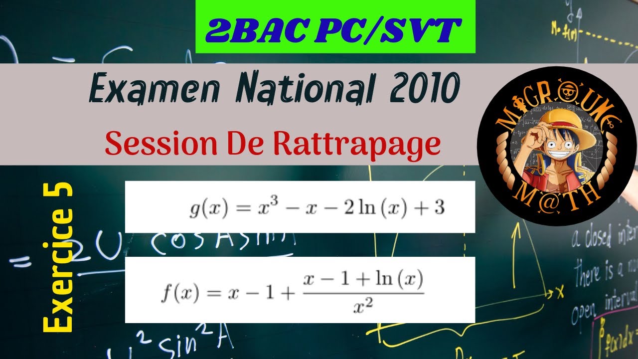 Examen National 2010 —Session De Rattrapage — Exercice 5 — 2 BAC PC/SVT