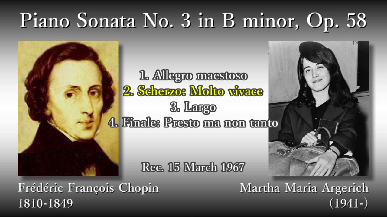 Chopin: Piano Sonata No. 3, Argerich (1967) ショパン ピアノソナタ第3番 アルゲリッチ