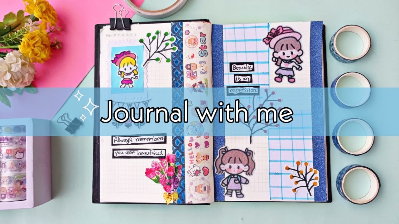 Journal wuth me || Easy journal ideas with me || DIY- journal
