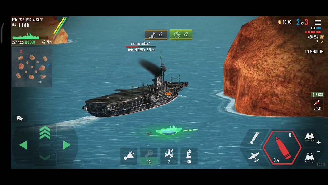 Battle of Warships . FS SUPER-ALSACE 💯😊💨
