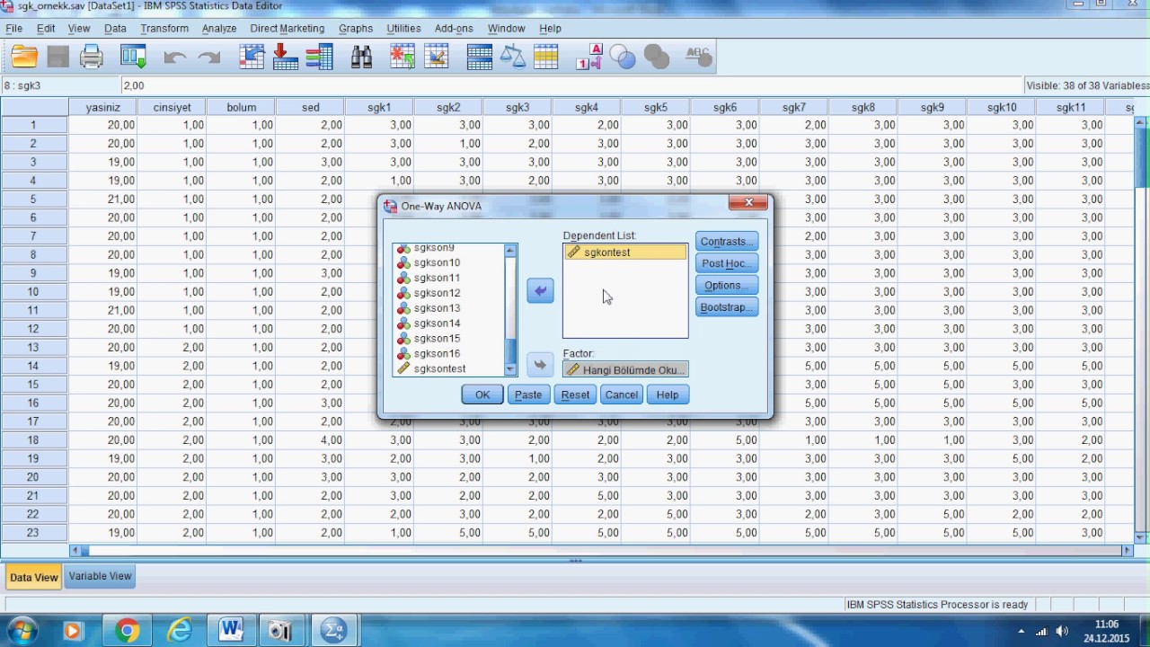 Normallik Testi SPSS ve Anova SPSS Uygulaması