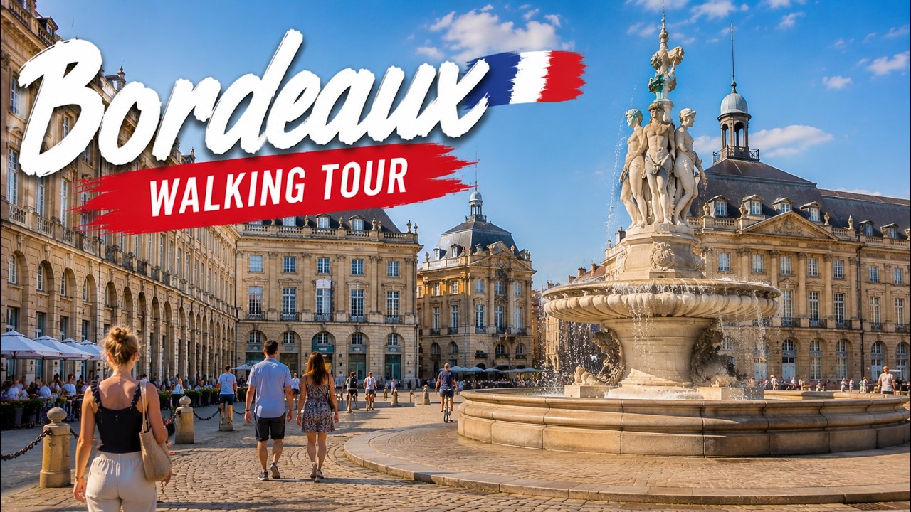 🇫🇷 Stunning 4K Walking Tour of Bordeaux, France | Ambient Sound & Scenic Views