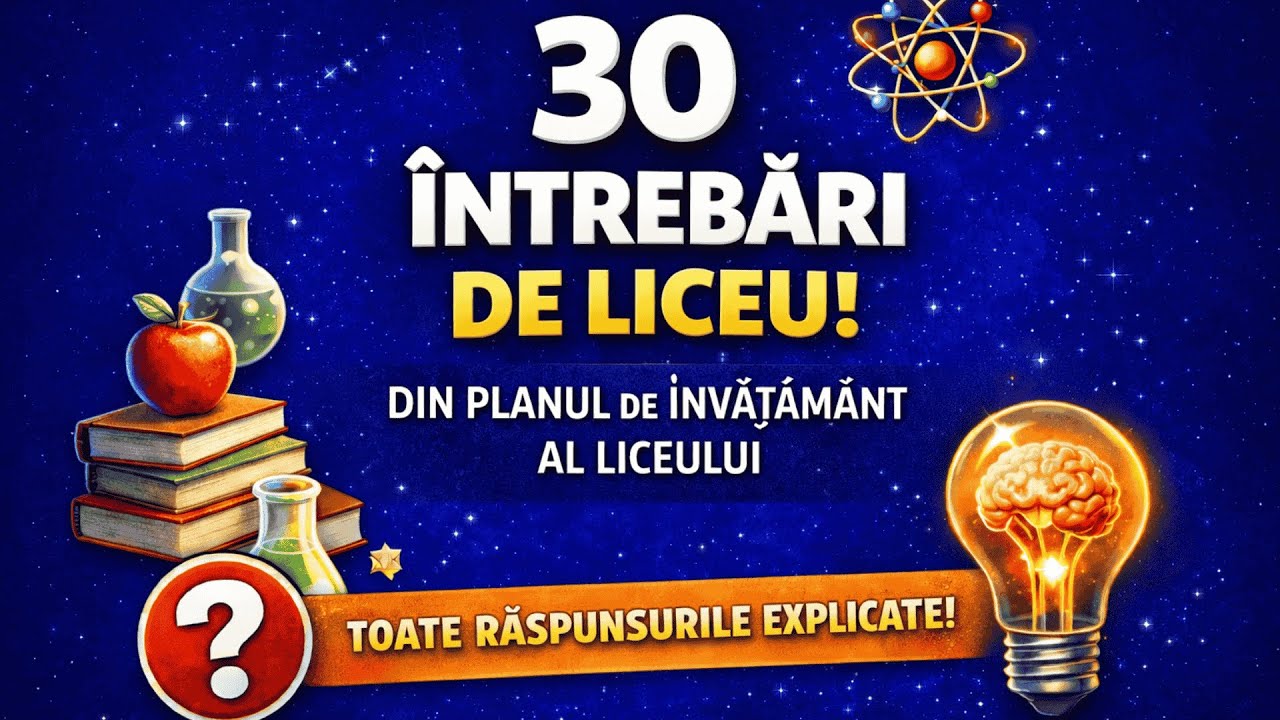 🎓 Ai terminat liceul? 🤔 Atunci încearcă să rezolvi aceste 30 de întrebări! 🧠✅