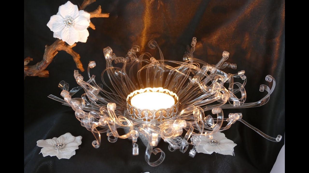 Wohndeko aus Plastikflaschen – upcycling – Home decoration made of plastic bottles