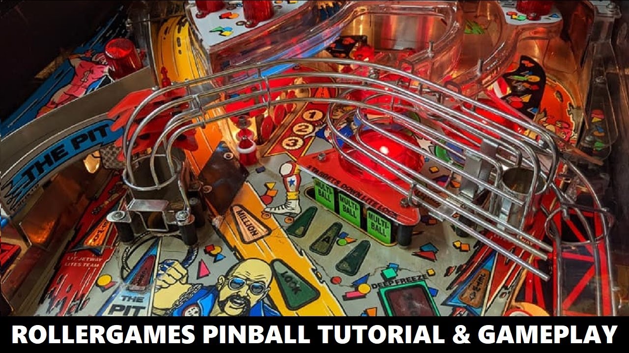 Rollergames Pinball Tutorial & Gameplay (Williams 1990)