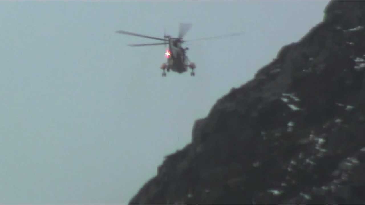 Mountain Rescue on Pen yr Ole Wen Mountain in Wales