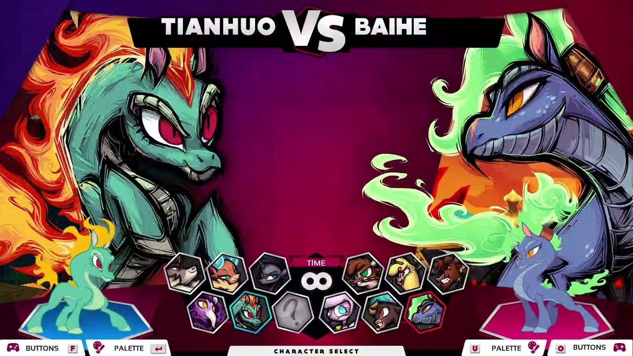Nidra and Baihe character selections