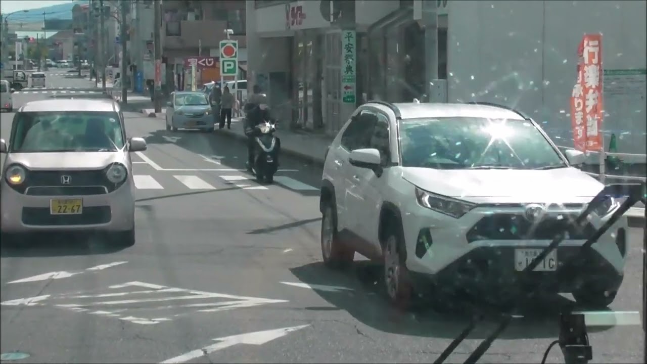鹿児島市　市営バス11番線　城山団地中央～冷水町～堅馬場～市役所前～天文館～鹿児島中央駅前　前面展望