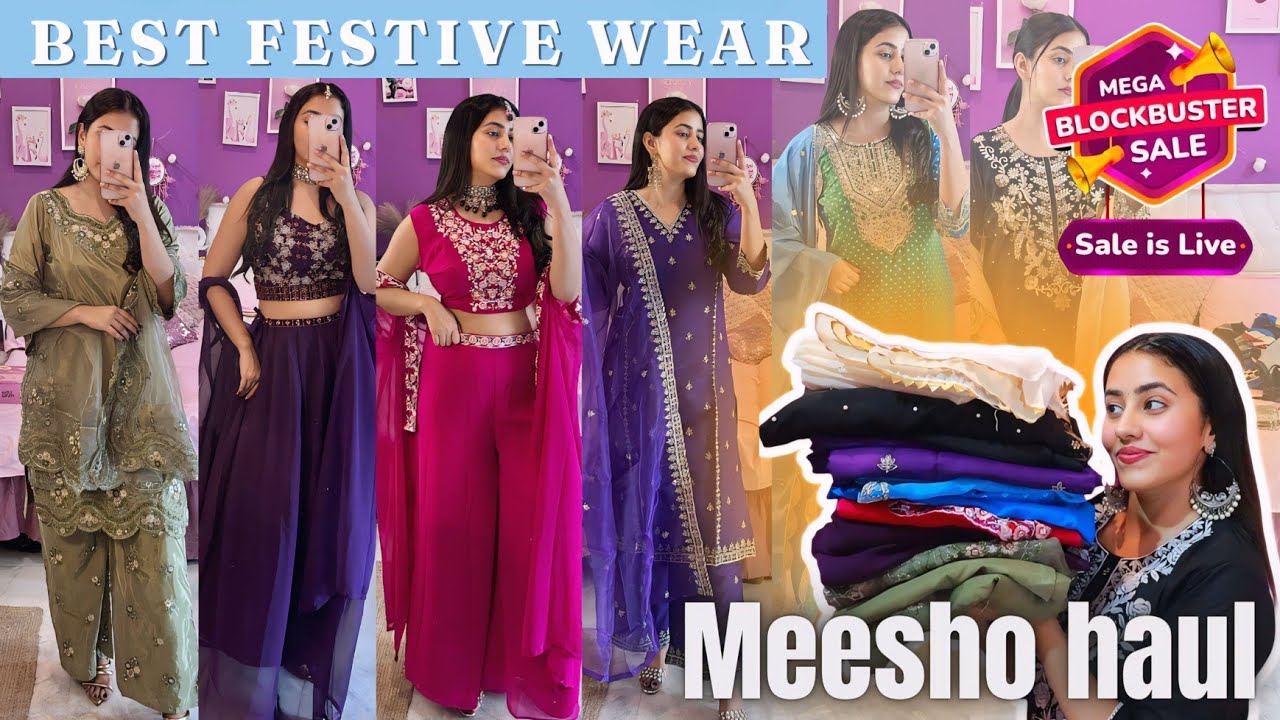 meesho festive wear haul | Best kurta sets & festive dresses under Rs 999 