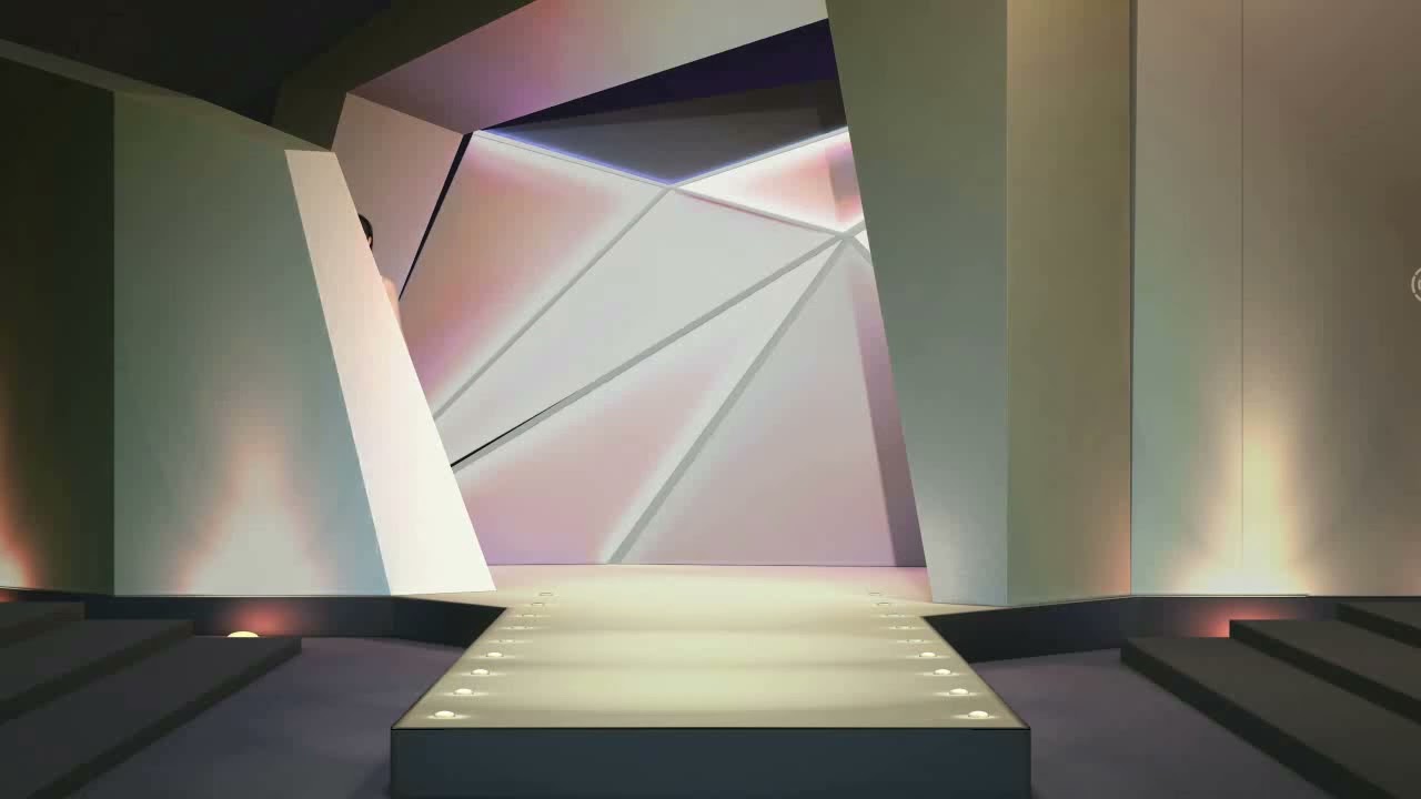 CLO3D Runway stage CLO 3D.#clo3drender #clo3d #iridenscence #render3d #animation #3danimation #3dclo