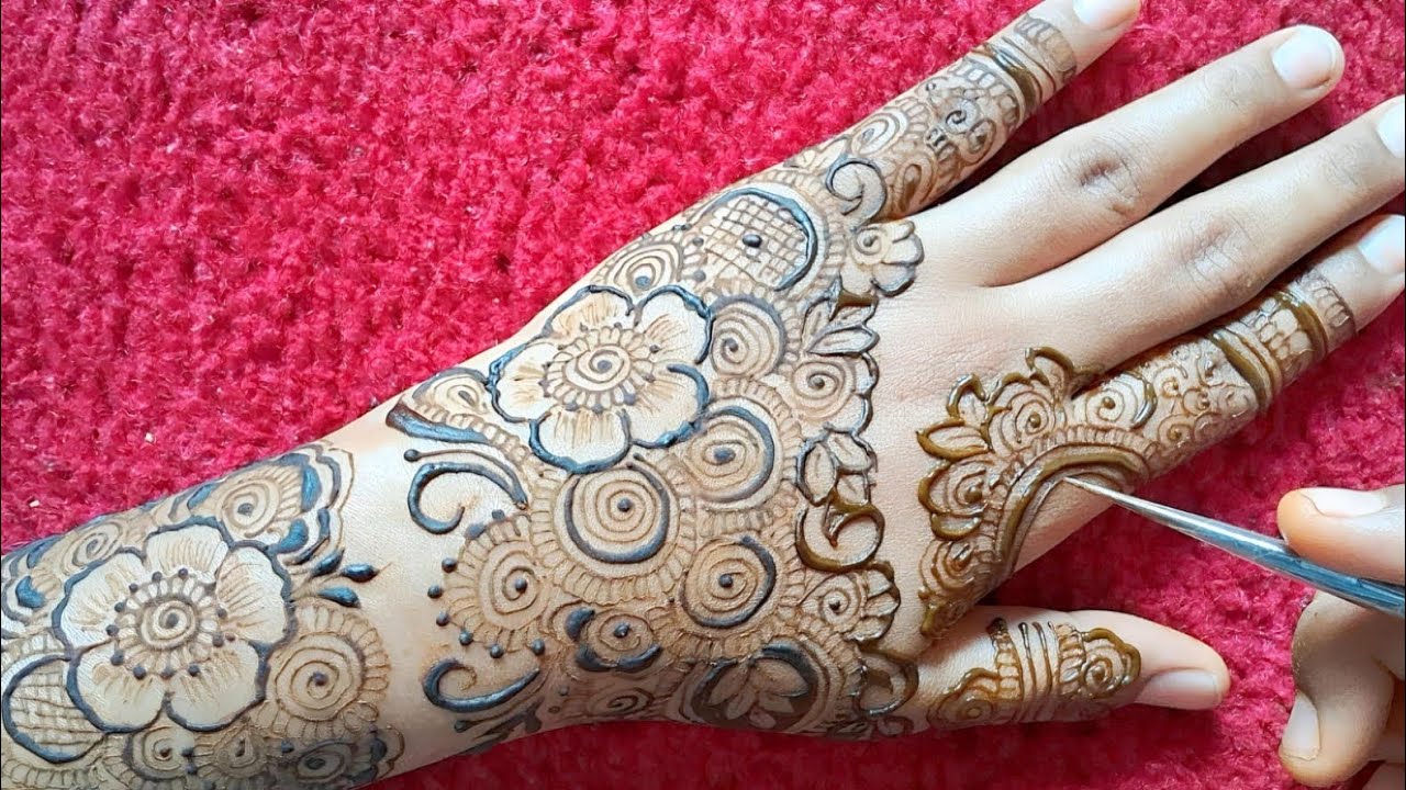 Back hand mehndi design | Ramadan mehndi designs | Back hand easy mehndi design
