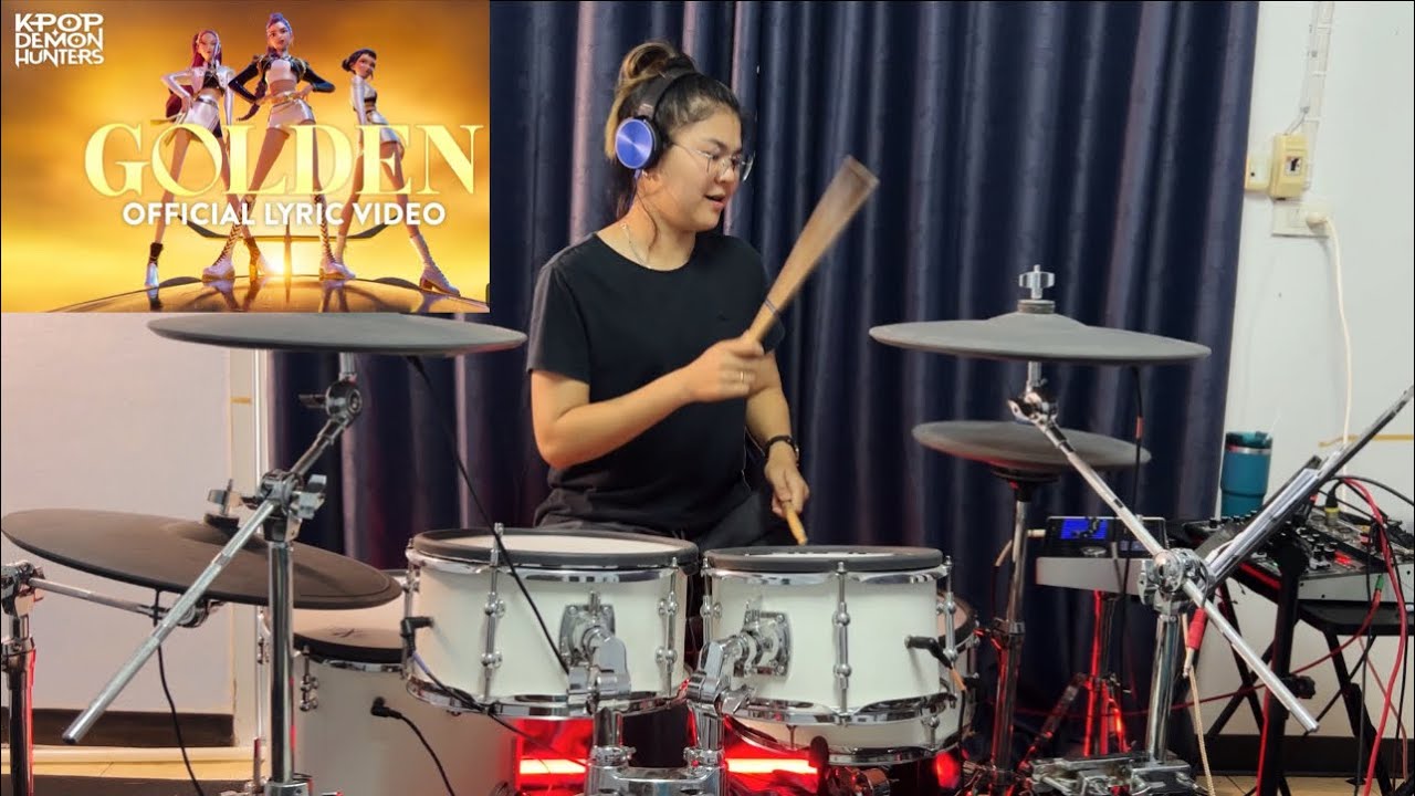 Golden K-pop Demon hunters drum Cover #hxm 