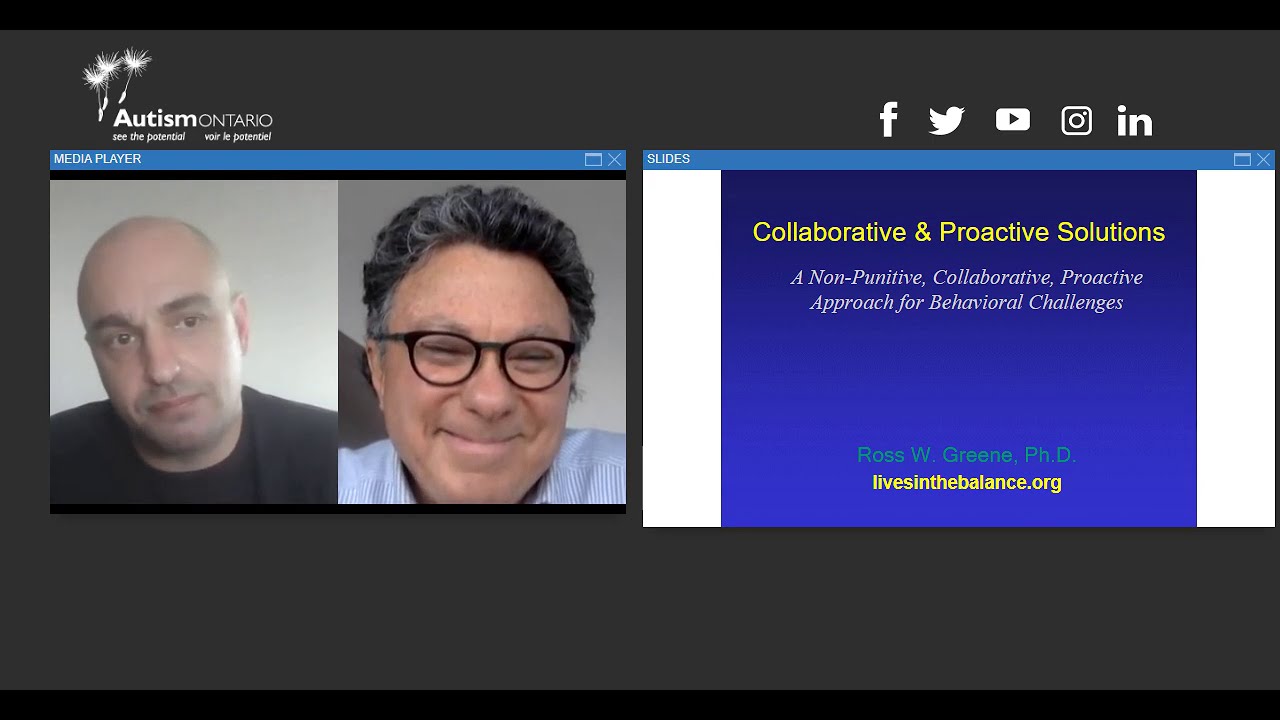 Autism Ontario - Webinar - Collaborative & Proactive Solutions with Dr. Ross Greene