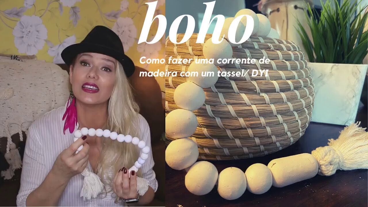 DIY/Faça Você Mesmo: Como fazer uma linda decoração de bolinhas de madeira estilo boho/chic: