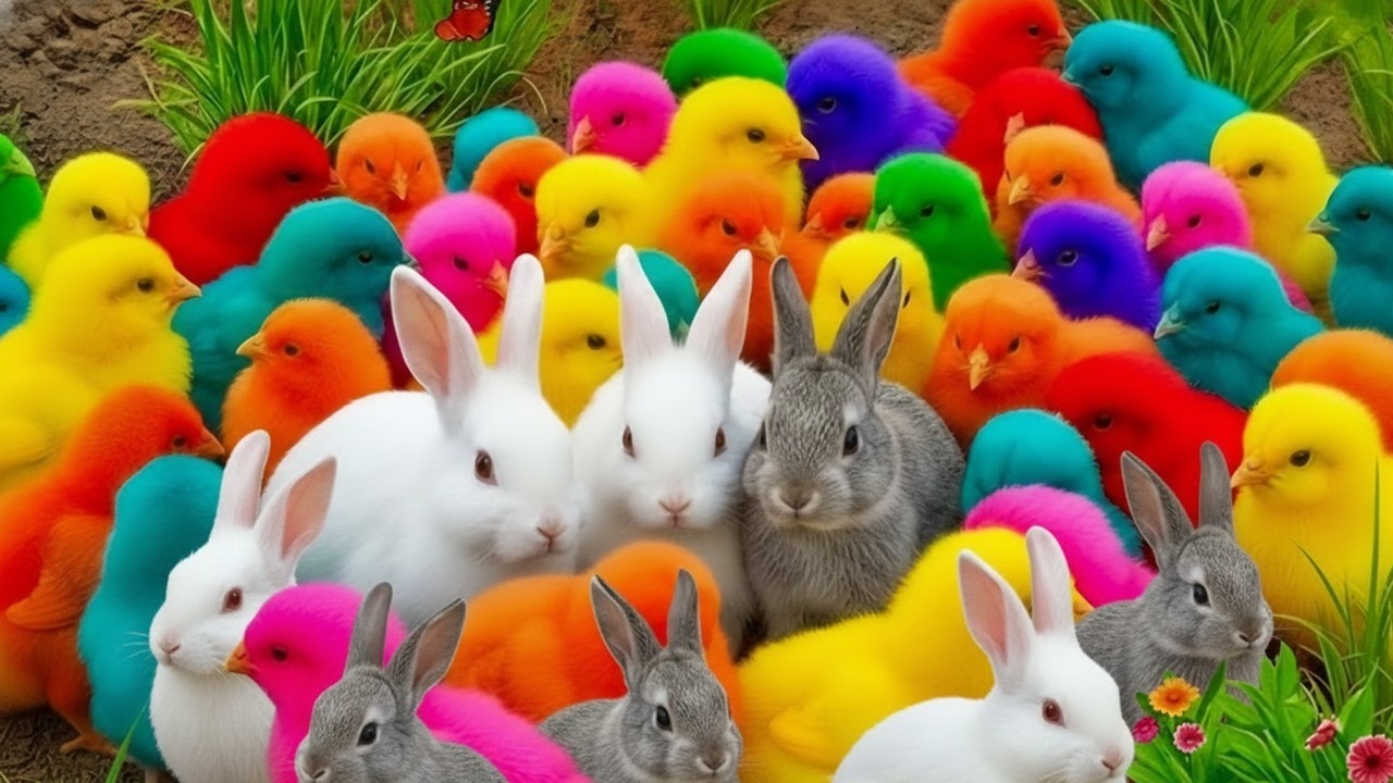 Tangkap Ayam Rainbow Warna Warni 😍 Ayam Lucu & Hewan Gemes