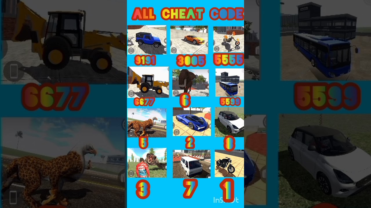 Indian Bike Driving 3D 🤑 Monster + Omni Van + Swift Car Cheat Code | #shorts