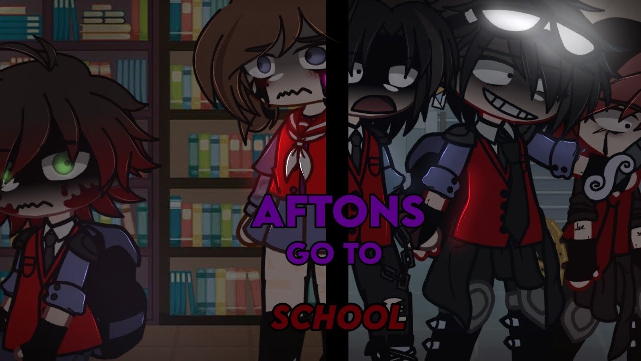 Afton kids + William goes to school || Read description || Afton gacha