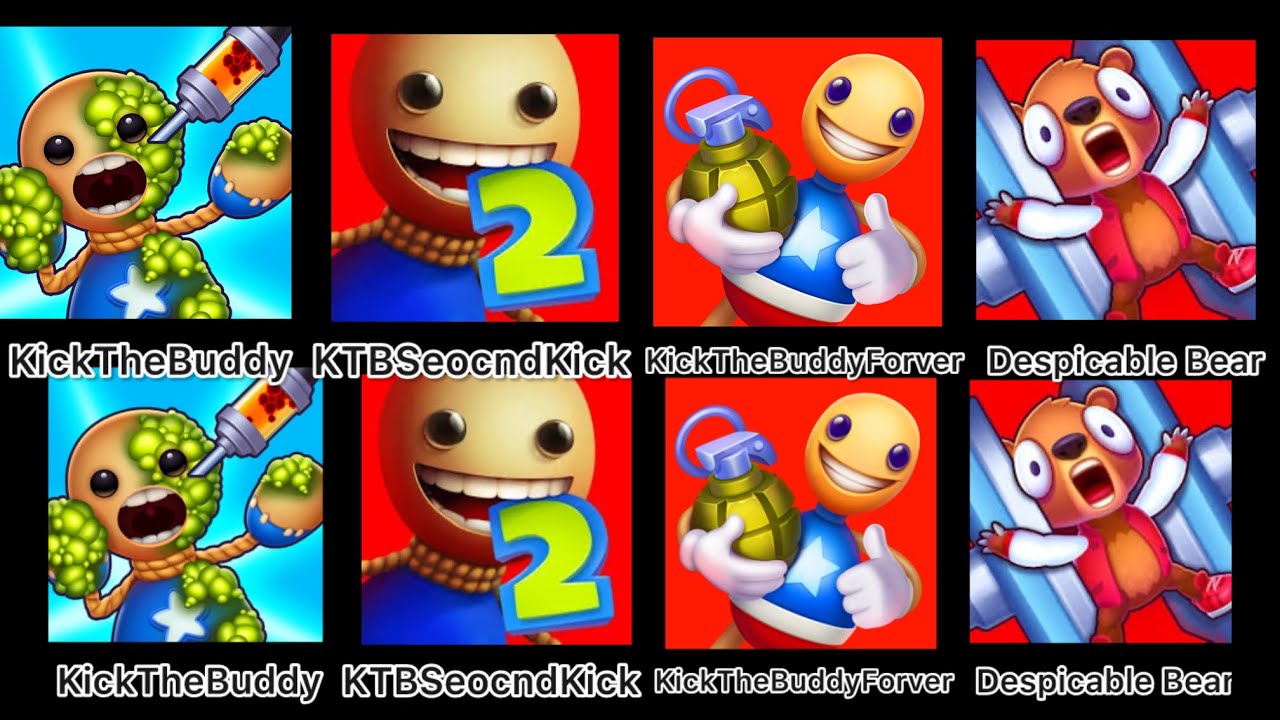KickTheBuddy,KTBSecondKick,KickTheBuddyForever and DespicableBear With VOICE🎤#kickthebuddyforever