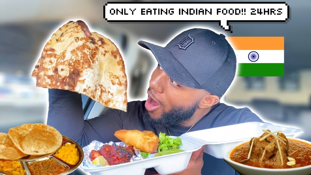 Eating Only INDIAN FOOD For 24 Hours Challenge| Halwa Puri,Chicken Tikka+Nihari