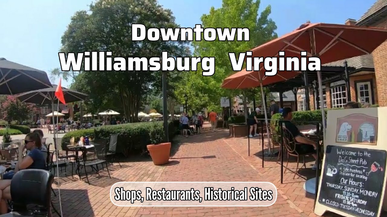 Exploring Downtown Williamsburg Virginia Shops, Restaurants and Colonial History | City Walking Tour