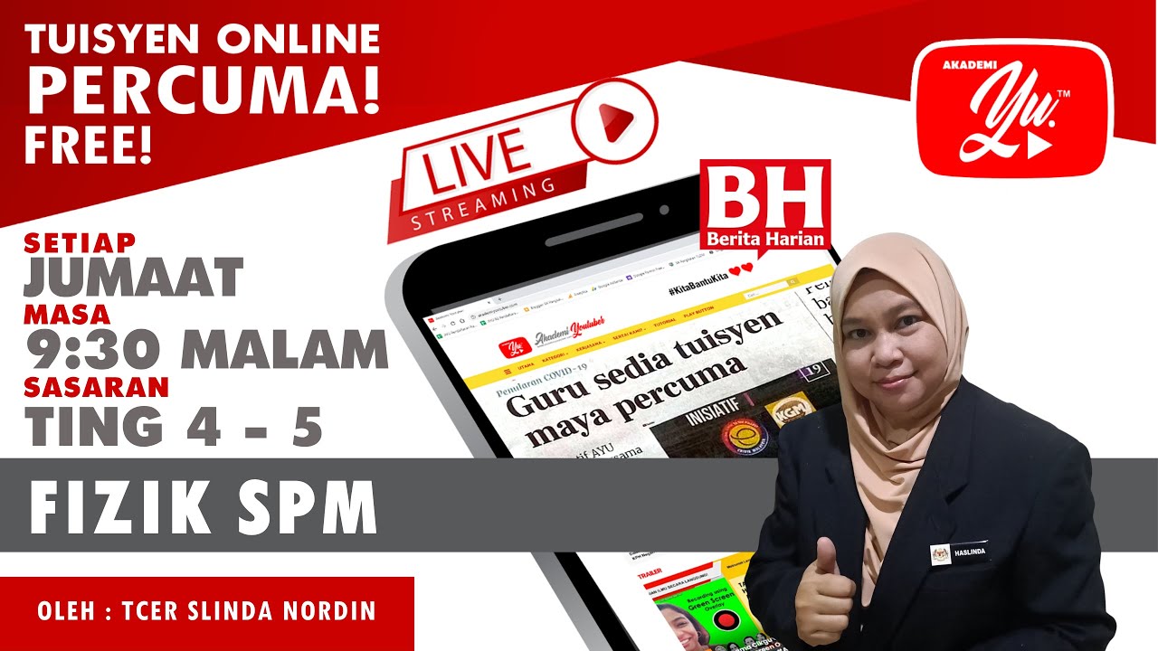 🔴 [LIVE] FIZIK TING 5, 3.2 RINTANGAN OLEH TCER SLINDANORDIN #44 #TUISYENPERCUMA
