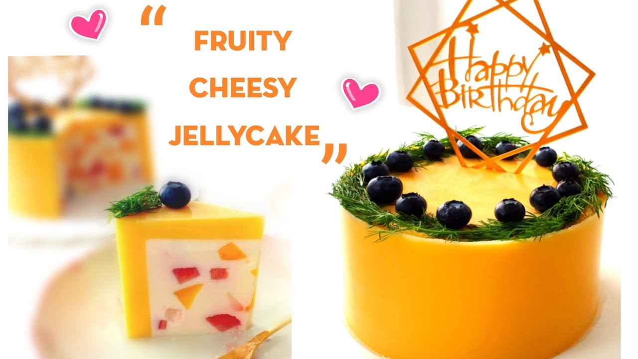 Красивый Фруктовый Сырный Желейный торт ❤ (Beautiful Fruity Cheesy Jelly Cake)  #littleduckkitchen