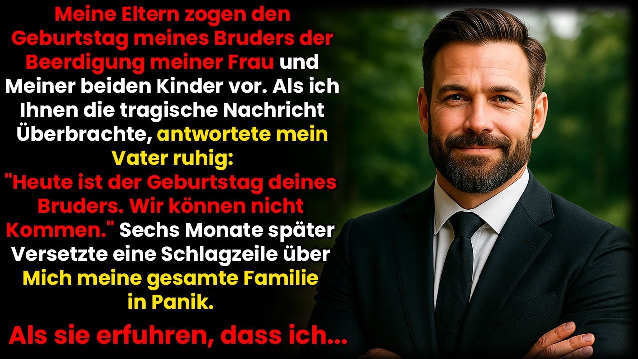 Meine Eltern wählten den Geburtstag meines Bruders statt der Beerdigung meiner Frau– fataler Fehler