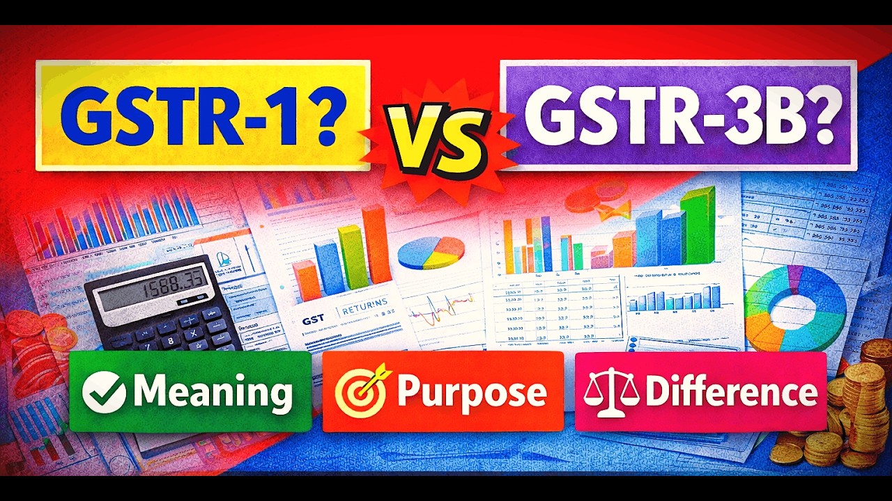 GSTR-1 vs GSTR-3B Kya Hai? Meaning, Purpose & Difference (Hindi) | Simple Explanation for Beginners