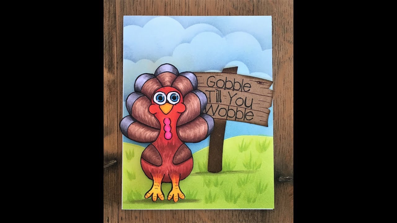 Koala T Crafts Thankful Turkey | Copics | Distress Ink blending