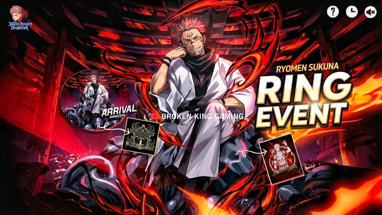SUKUNA RING EVENT 😍🥳| SUKUNA ARRIVAL ANIMATION CONFIRM DATE | FREE FIRE NEW EVENT | FF NEW EVENT 