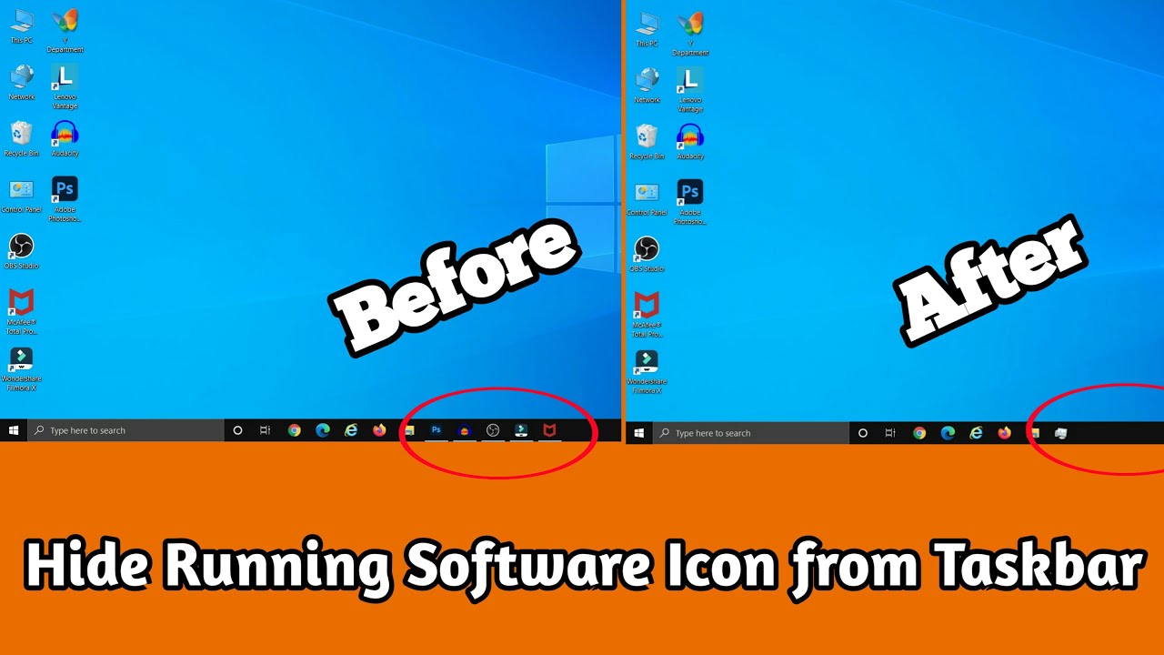 How to Hide Running Software Icon from Taskbar | hide Icon form taskbar | technical giveaway